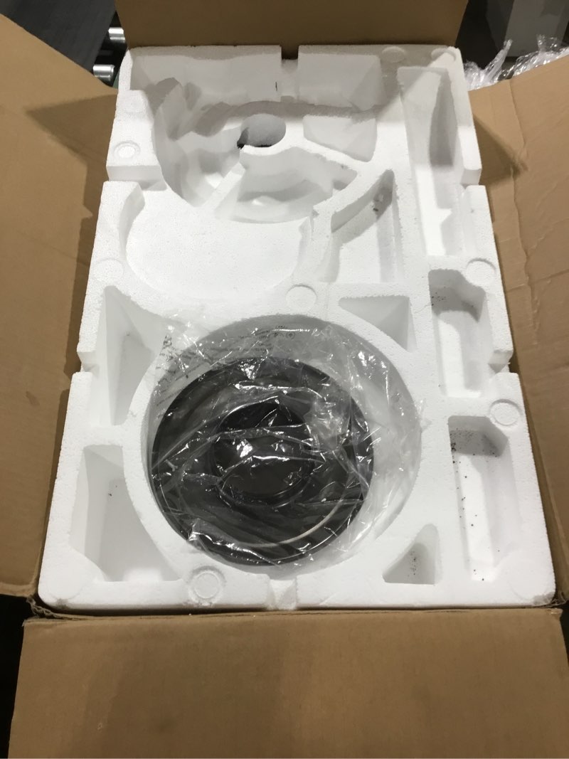 Condition photo showing As Is for ALTITUDE Trinity 52-in Matte Black with Matte Black Blades LED Covered Outdoor Smart 