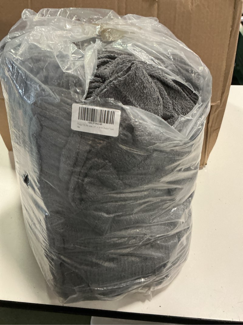 Condition photo showing Good Condition for 24 Pack Dark Grey Hand Towels 100% Cotton Spa Towels – 16x27 inches Highly Absorbable Facial Towels Gym Towels Hair Towels and Face Towels Bulk Small Towels (Not Bleach Proof) Dark Grey Pack of 24