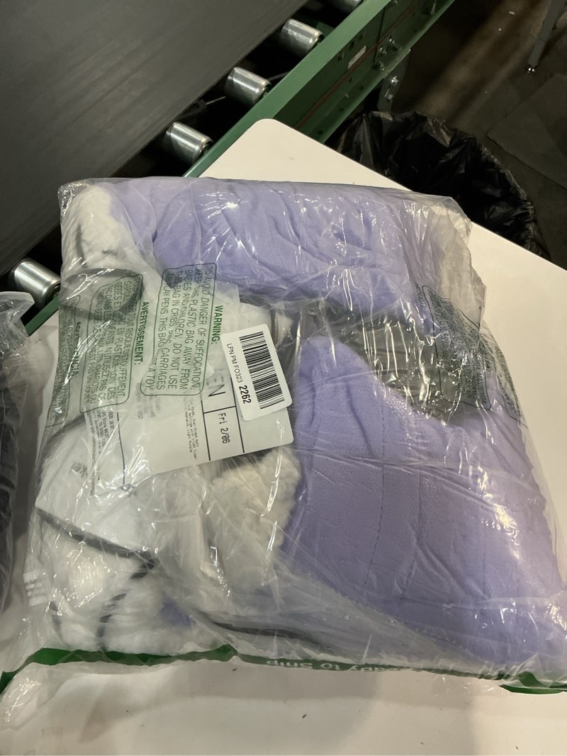 Condition photo showing Good Condition for Electric Heated Blanket Full Size 72"x84", Dual-Sided Soft Flannel & Sherpa, LCD Display 10 Heat Settings with 1-12H Timer & Overnight Safe, Bed & Couch, Machine Washable, Light Purple 05-light Purple 72"x84"(Full Size)
