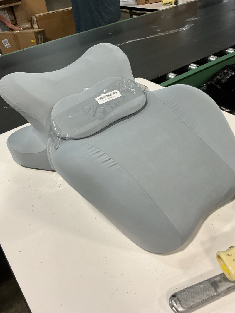 Condition photo showing Good Condition for Couples Pillow, Multi-Functional Memory Foam Ergonomic Wedge Pillow for Reading & Back Support, 27° Angle Contoured Cushion for Sitting or Lounging, Ideal for Waist, Neck