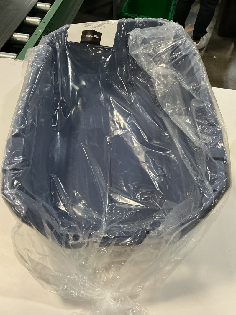 Condition photo showing New/Like New for Amazon Basics 2-Door Top-Load Hard-Sided Dogs, Cats Pet Travel Carrier, Gray & Blue, 22.8\"L x 15.0\"W x 13.0\"H Gray & Blue 22.8\"L x 15.0\"W x 13.0\"H