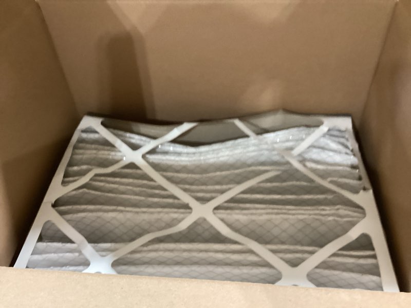 Condition photo showing As Is for filtrete 20x25x5 ac furnace air filter, mpr 1550, merv 12, fits trion airbear, certified asthma & allergy friendly, electrostatic air cleaning filter, 1-pack (actual size 19.56 x 24.13 x 4.75) 4.7" x 24.2" x 19.6"