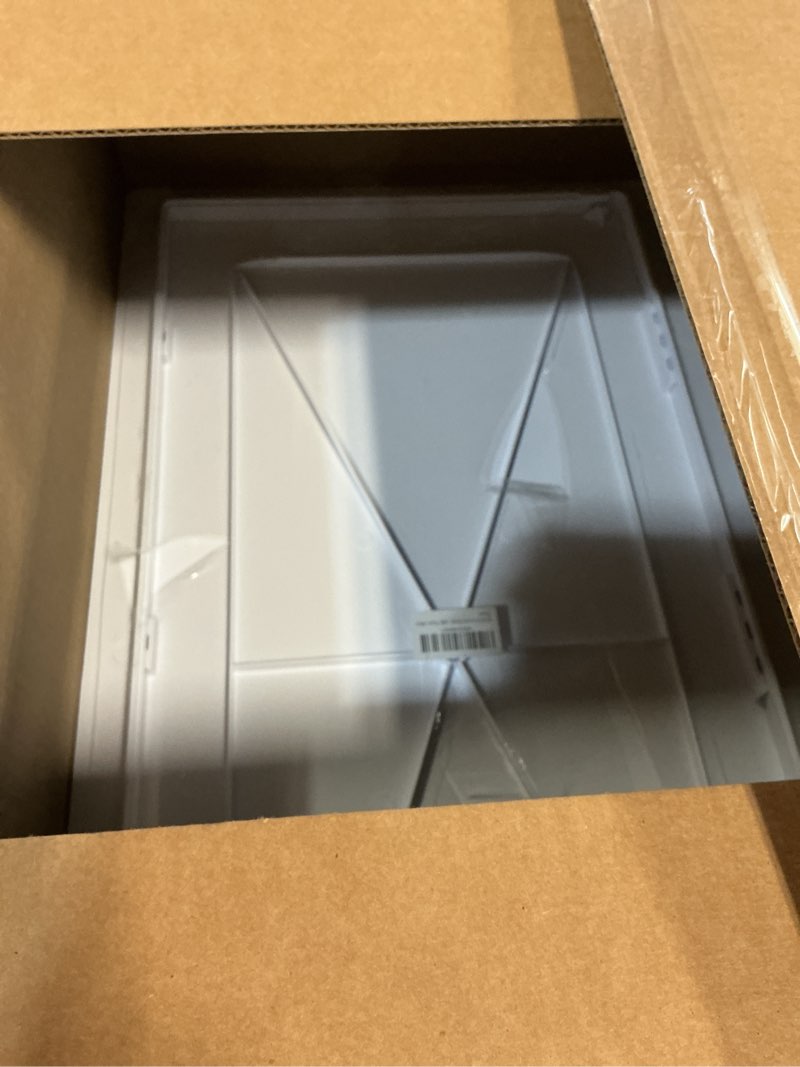 Condition photo showing New/Like New for access panel for drywall - 14 x 29 inch - wall hole cover - access door - plumbing access panel for drywall - heavy durable plastic white
