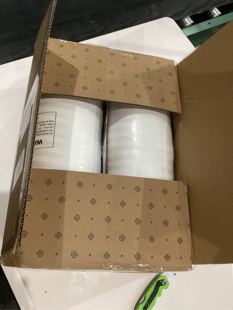 Condition photo showing New/Like New for Beckham Hotel Collection Bed Pillows Standard/Queen Size Set of 2 - Original Soft Down Alternative Pillow for Sleeping - Soft Support for Back, Stomach or Side Sleepers Queen / Standard White