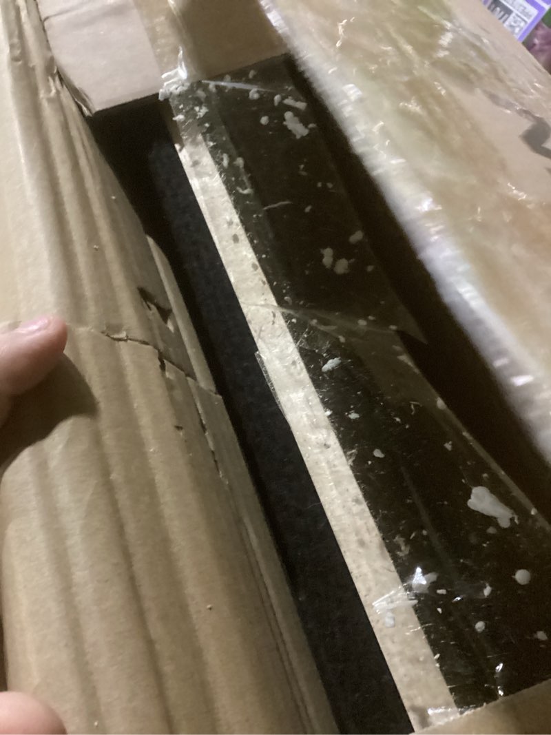 Condition photo showing As Is for hoobro dog ramp for bed, 47.2" long foldable pet ramp with non-slip mat and side rails, wooden dog ramp for high beds, couch and car, 5 height adjustable from 15.6" to 25.2", natural, nb42pt03 47.2"l x 17.7"w x 3.7"h