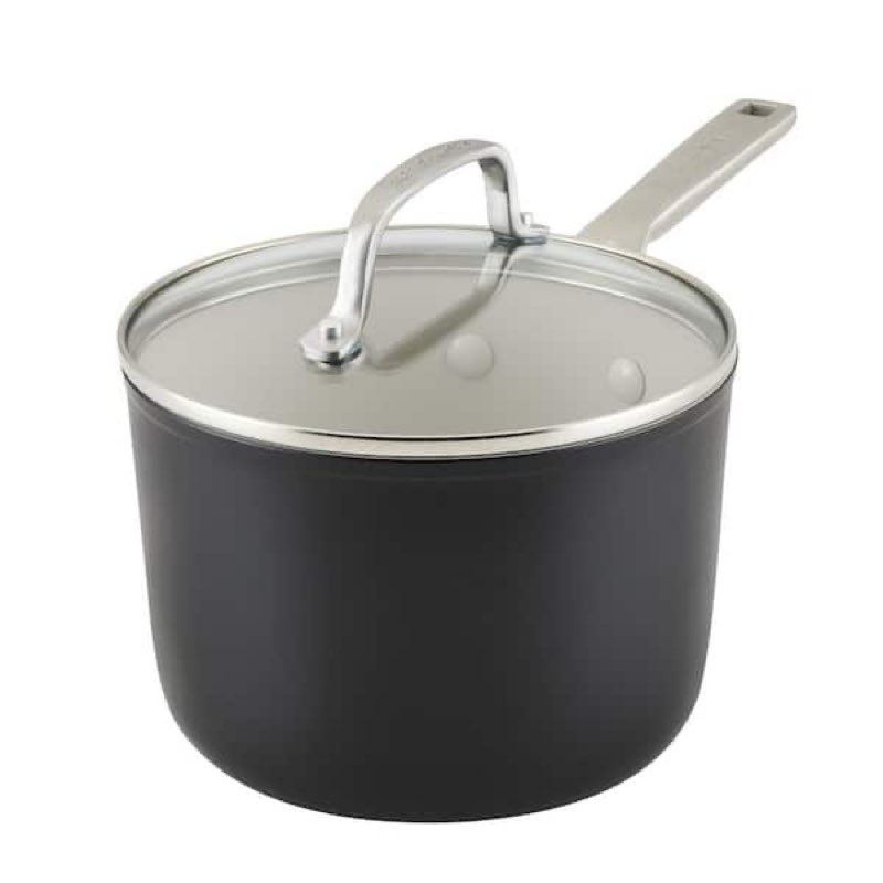 kitchenaid hard anodized ceramic nonstick 3 quart cookware sauce pan with lid
