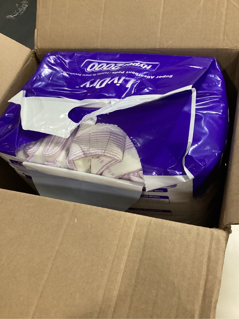 Condition photo showing As Is for LivDry High Absorbency Pad Insert for Incontinence Briefs and Adult Diapers, Women and Men, Hyper 20