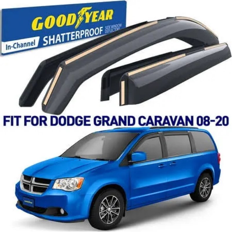 goodyear in-channel shatterproof side window deflectors