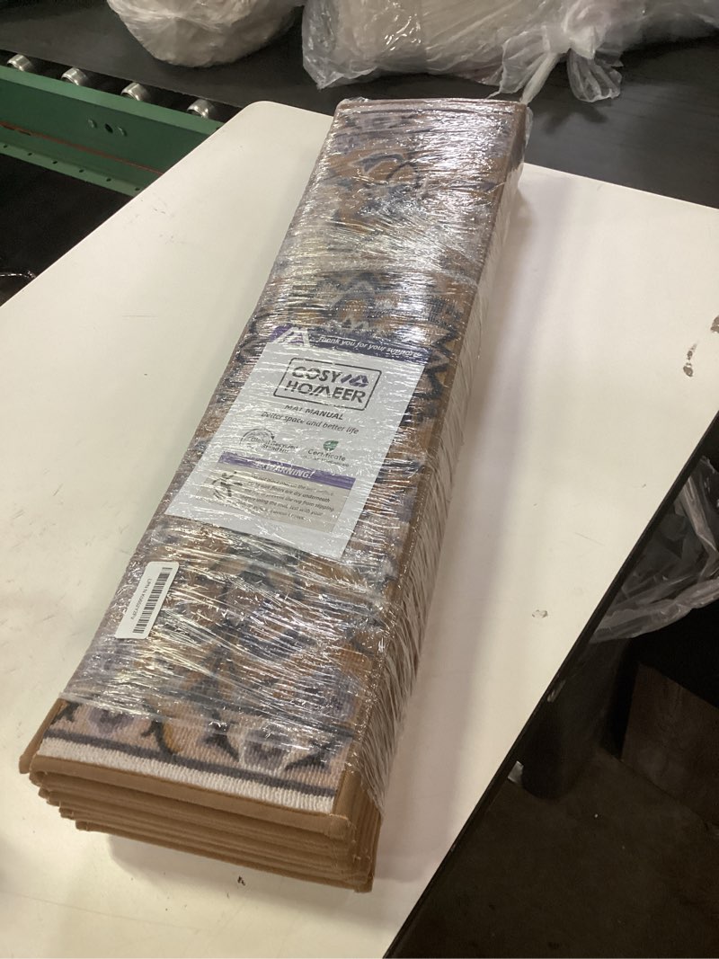 Condition photo showing Good Condition for COSY HOMEER-Stair-Treads-for-Wooden-Steps Washable Indoor Stair Treads Non Slip 8" X 30" Soft Stair Carpet Treads Reusable Peel and Stick Stair Runner Rug for Kids, Elders and Pets 15pcs Brown/Grey 8"x30"-15PCS
