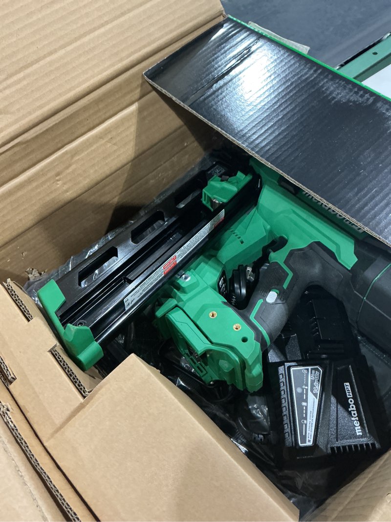 Condition photo showing Good Condition for metabo hpt 18v multivolt cordless 30° paper tape framing nailer kit, 3-1/2" framing nailer, power tool with 4.0ah lithium ion battery, drives 2" to 3-1/2" nails, powerful brushless motor, nr1890dca nr1890dca - lighter, smaller, & more powerful