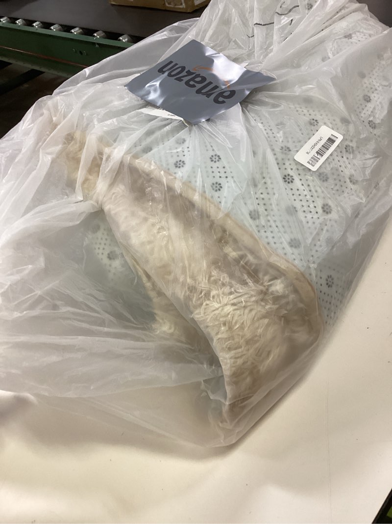 Condition photo showing As Is for Noahas Fluffy 4x6 Area Rugs for Bedroom Living Room,Tie-Dyed Beige Thick Shag Throw Floor Carpet,Soft Shaggy Bedside Non-Slip Plush Dorm Nursery Kids Rug 4' x 6' (Rectangular) Tie-dyed Beige 1