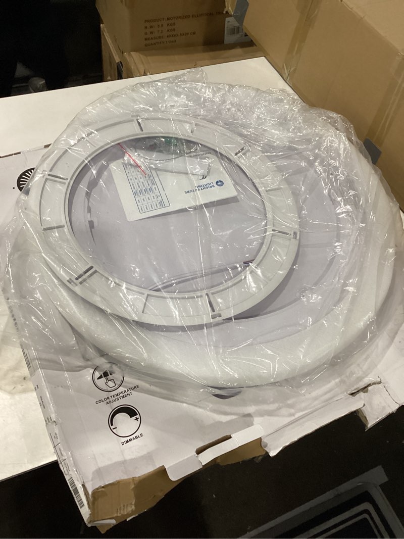 Condition photo showing Good Condition for 1pack 24 inch remote control dimmable large led flush mount ceiling light, 50w ceiling lights,2700k-6000k selectable 4980lm,super slim light fixture for bedroom kitchen office(white) remote control-24in-1pack white