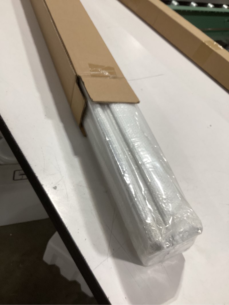 Condition photo showing As Is for Madison Park Cordless Roman Shades, Total Blackout Window Blind Privacy Window Shades, Thermal Insulated Cordless Window Treatment for Bedroom, Living Room, Quincy, Single Panel 34" W X 64" H White Total Blackout - White Slub 34"W x 64"H