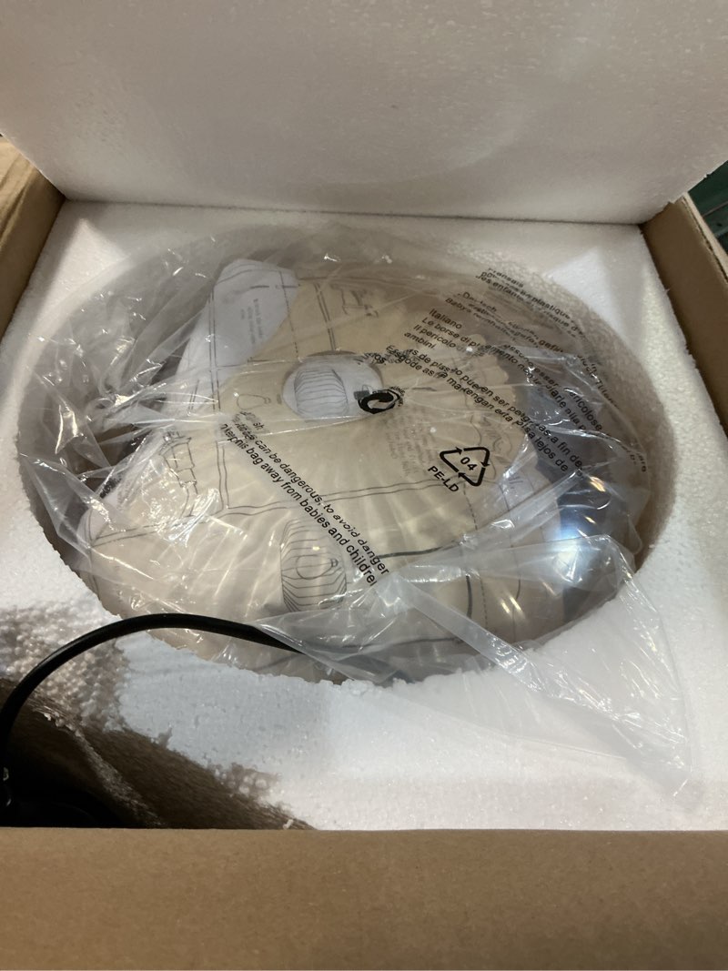 Condition photo showing As Is for Amber Plug in Pendant Light, Hanging Lamps for Living Room Plug in Glass Globe Pendant Light, Modern Plug in Cord Pendant Hanging Light with 14.7 ft Cord On/Off Switch Striped Glass Shade