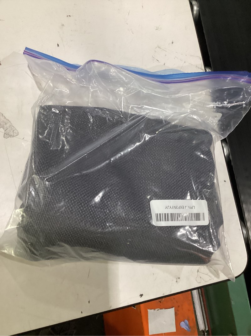 Condition photo showing Good Condition for lecloud bessie dark grey kitchen curtains 30 inch length 2 pcs, faux linen textured short curtains for small windows, light filtering tiers window treatments for bedroom bathroom, each 30 w x 30 l dark grey 30"w x 30"l (pack of 2)