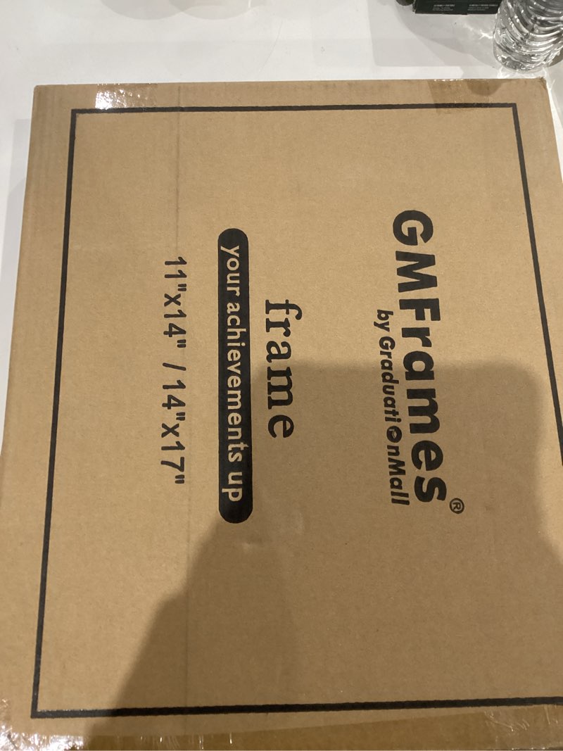 Condition photo showing New/Like New for gmframes 11x14 wood diploma frame with green mat or display 14x17 certificates without mat,uv protection acrylic,rustic black finish with gold trim rustic black (green gold mat) 14x17 or 11x14 with mat