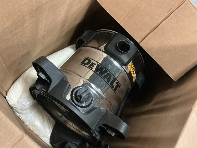 Condition photo showing As Is for dewalt 10 gallon stealthsonic wet dry vacuum, dxv10s-qt newest noise reduction shop vac, ultra quiet shop vacuum wet and dry for home, garage, car, workshop, stainless steel tank, 5 peak hp