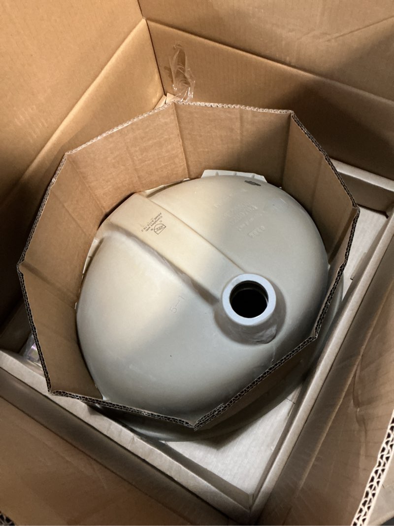 Condition photo showing New/Like New for aquasource white undermount oval bathroom sink with overflow