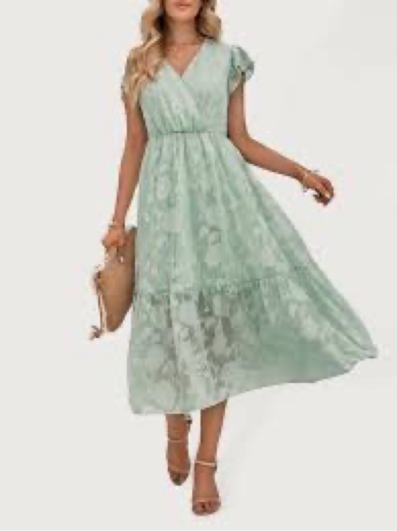 green dress l