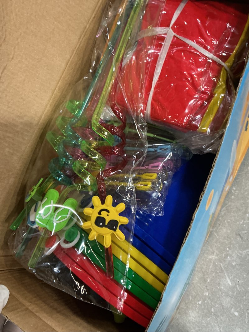 Condition photo showing Good Condition for linaye beach & pool party favors - kids' summer toys bulk including beach balls, sand buckets, sunglasses, drinking straws, bubble wands beach & pool party supplies beach party