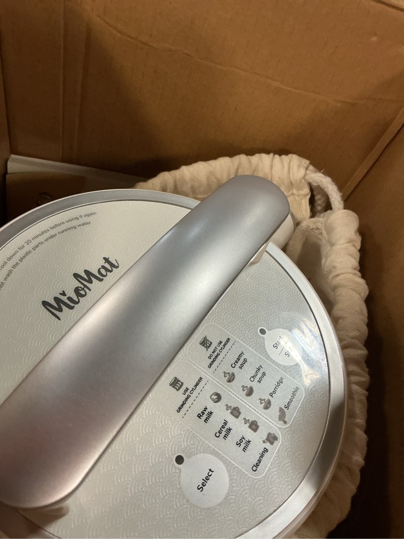 Condition photo showing As Is for miomat 8in1 plant based milk maker | make 40oz of natural almond milk, soy milk, oat milk, coconut milk, and more ... + soups, porridges, smoothies, purées... | automatically, at the touch of a button