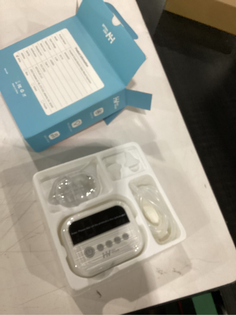 Condition photo showing New/Like New for heyvalue nasal aspirator for baby, hospital grade nose sucker with 9 levels suction, night light and nursery rhyme soothing function, electric nose suction for baby with food-grade silicone tips white