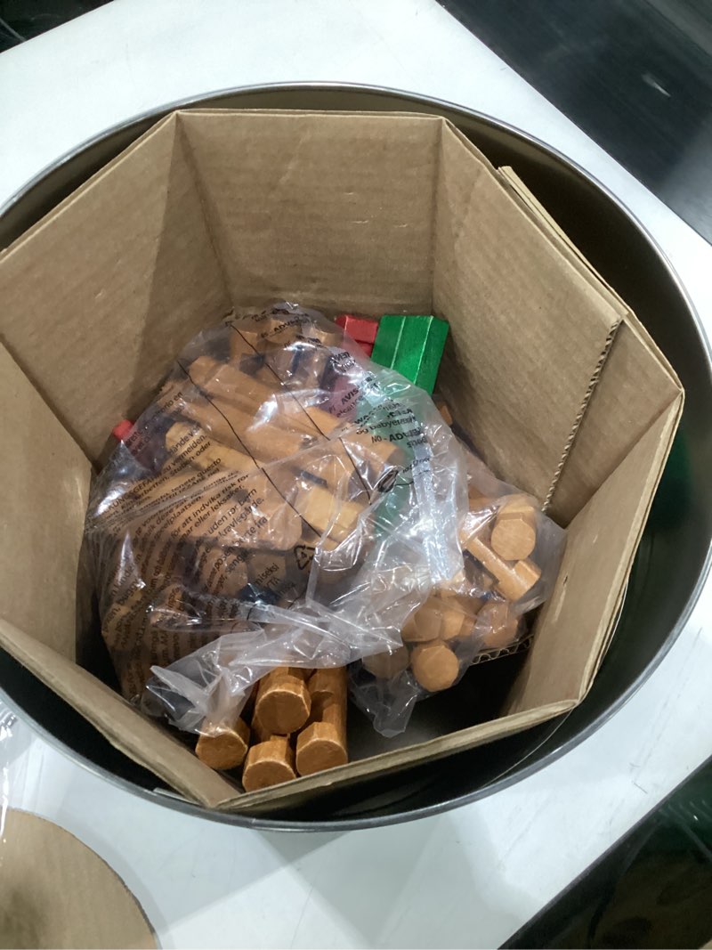 Condition photo showing Good Condition for lincoln logs - logs 100th anniversary tin