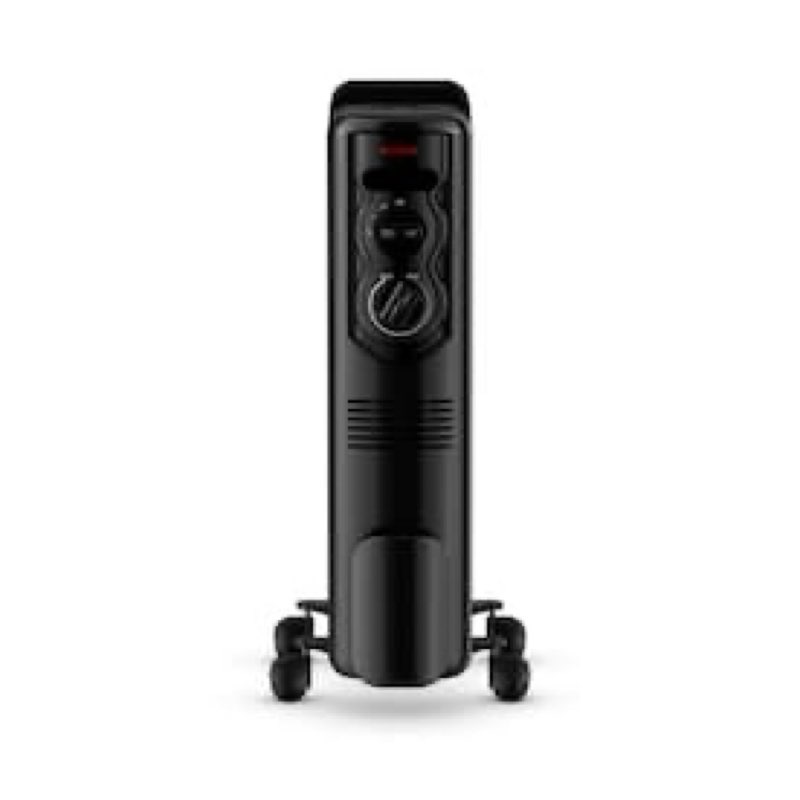 utilitech up to 1500-watt oil-filled radiant tower electric space heater with thermostat