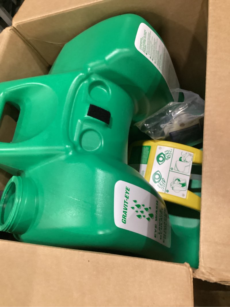 Condition photo showing Good Condition for sellstrom eye wash station – portable emergency washing - first aid equipment for worksite - meets ansi requirements