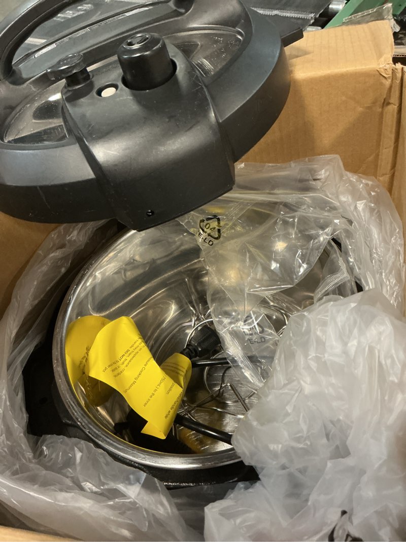 Condition photo showing Good Condition for instant pot, 6-quart whisper quiet 9-in-1 electric pressure cooker, slow rice steamer, sauté, yogurt maker, warmer & sterilizer, free app with 800+ recipes, stainless steel 6 quarts