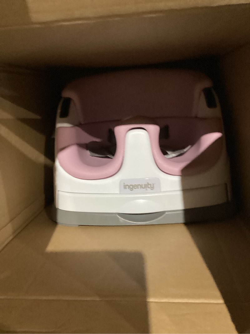 Condition photo showing Good Condition for ingenuity baby base 2-in-1 booster feeding and floor seat with self-storing tray - slate
