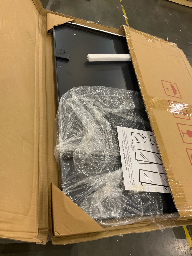 Condition photo showing Good Condition for Delma Bathroom Vanity Mirror, Black Framed Bathroom Mirror for Over Sink, High-Definition Bathroom Mirror, Versatile Bathroom Vanity Mirror, Hangs Horizontally or Vertically(30x24, Black) Rect Black 30"L x 24"W