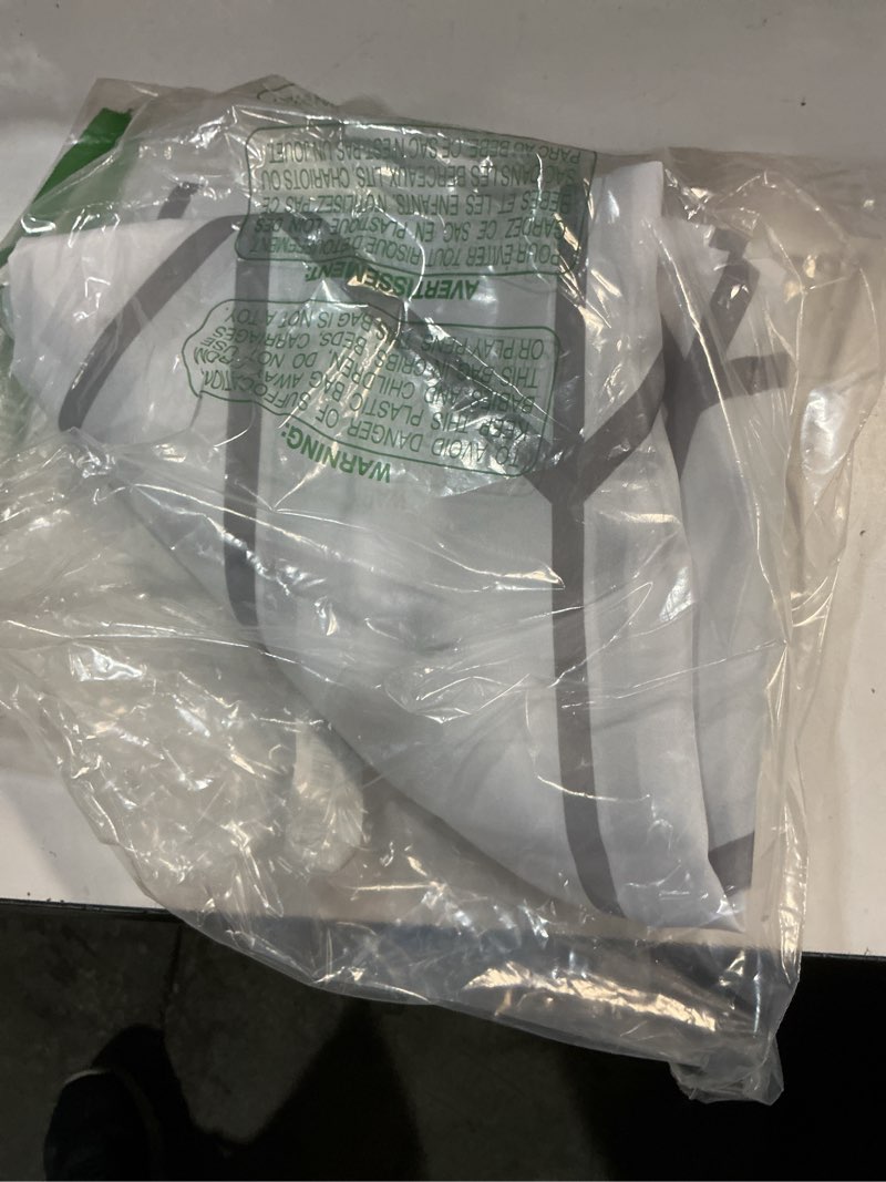 Condition photo showing Good Condition for mDesign Fabric Geometric Shower Curtain - Herringbone Chevron Print with Reinforced Buttonholes for Master/Guest Bathroom - Machine Washable & Water Resistant Curtains, 72" x 72", Gray/White