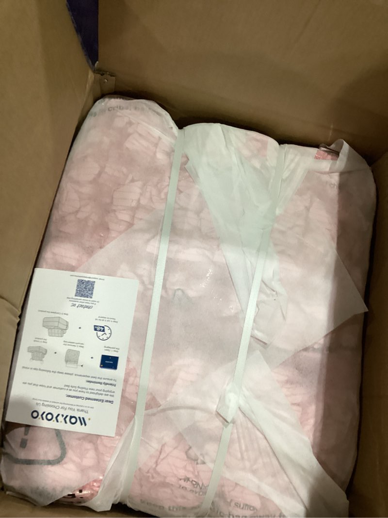 Condition photo showing New/Like New for MAXYOYO Folding Sofa Bed, L-Shaped Convertible Sofa Bed with Armrest Foldable Sleeper Couch with Pillow, Portable Fold Out Chair Comfy Floor Couch Lounge for Living Room Bedroom, Pink, Double