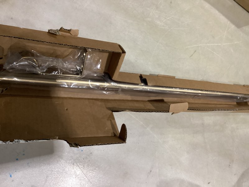 Condition photo showing Good Condition for ivilon drapery window curtain rod - end cap style design 1 inch pole. 28 to 48 inch color warm gold 28 to 48 in.