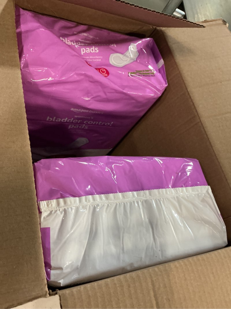 Condition photo showing New/Like New for Amazon Basics Incontinence Pads for Women Long, Bladder Control, Postpartum, Maximum Absorbency, Unscented, 78 Count (2 Packs of 39) Maximum (78 Count) 78