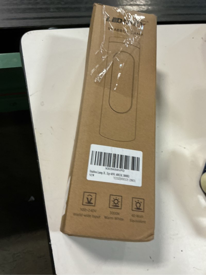 Condition photo showing New/Like New for lediary shabbos lamp, brown kosher lamp for shabbat, table lamps and nightlight for living room, bedroom, t10 bulb included (4w eqv 40w, 400lm, 3000k)