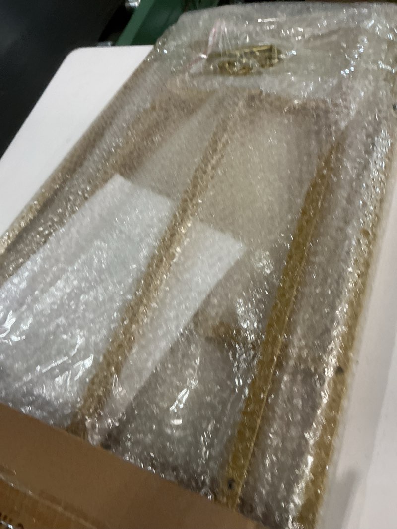 Condition photo showing New/Like New for SULIANG Metal Easel Stand with Chain Support for Mirror,Iron Floor Easels for Display Wedding Sign,58 Inch Adjustable Arts & Crafts Easels(Gold)