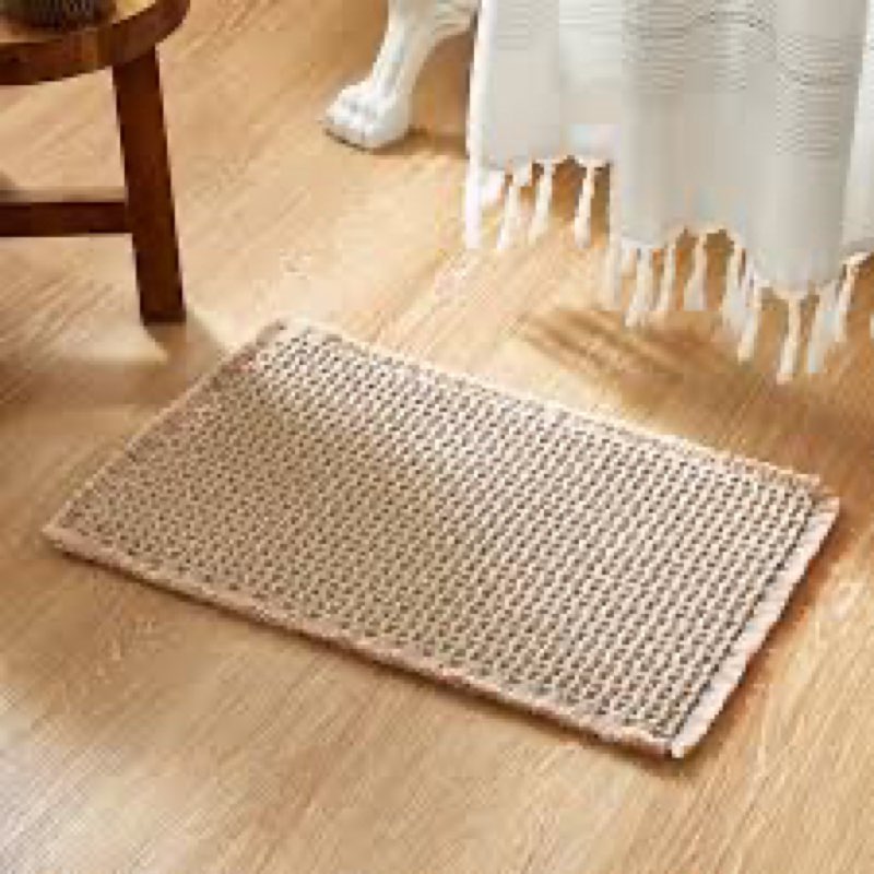 TYUU Waffle Bath Mat, Boho Bathroom Rugs Non Slip Washable Super Absorbent Quick Dry Bath Mat Farmho