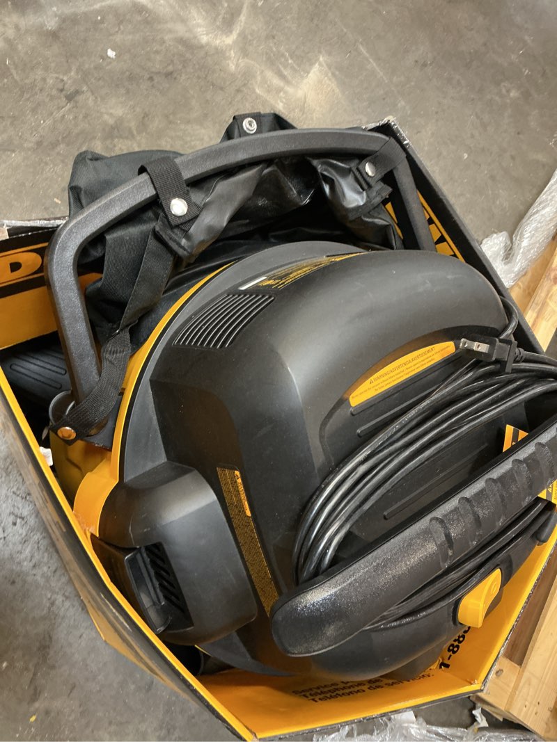 Condition photo showing As Is for dewalt stealthsonic quiet 12-gallon 5.5 hp corded wet/dry shop vacuum with