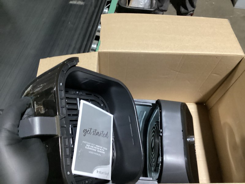 Condition photo showing Good Condition for Instant Pot Vortex Plus 6QT ClearCook Air Fryer, Clear Windows, Custom Program Options, 6-in-1 Functions, Crisps, Broils, Roasts, Dehydrates, Bakes, Reheats, from the Makers of Instant Pot, Black Vortex Plus 6 quarts