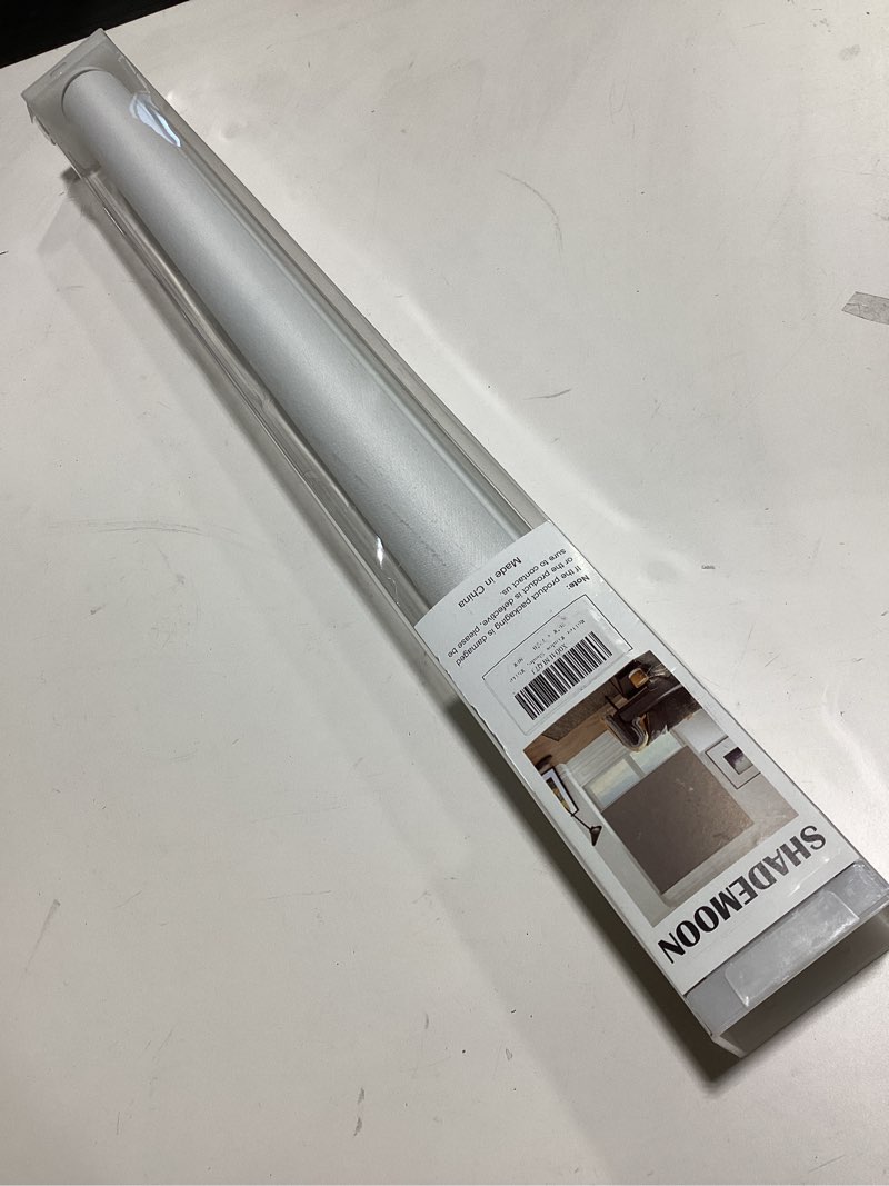Condition photo showing New/Like New for SHADEMOON Cordless Blackout Window Roller Shades, Pull Down Spring System Indoor Blinds, Room Darkening Waterproof UV Blocking Thermal Insulated Fabric for Home Office (White,Width 26",Height 72") White 26"W x 72"H