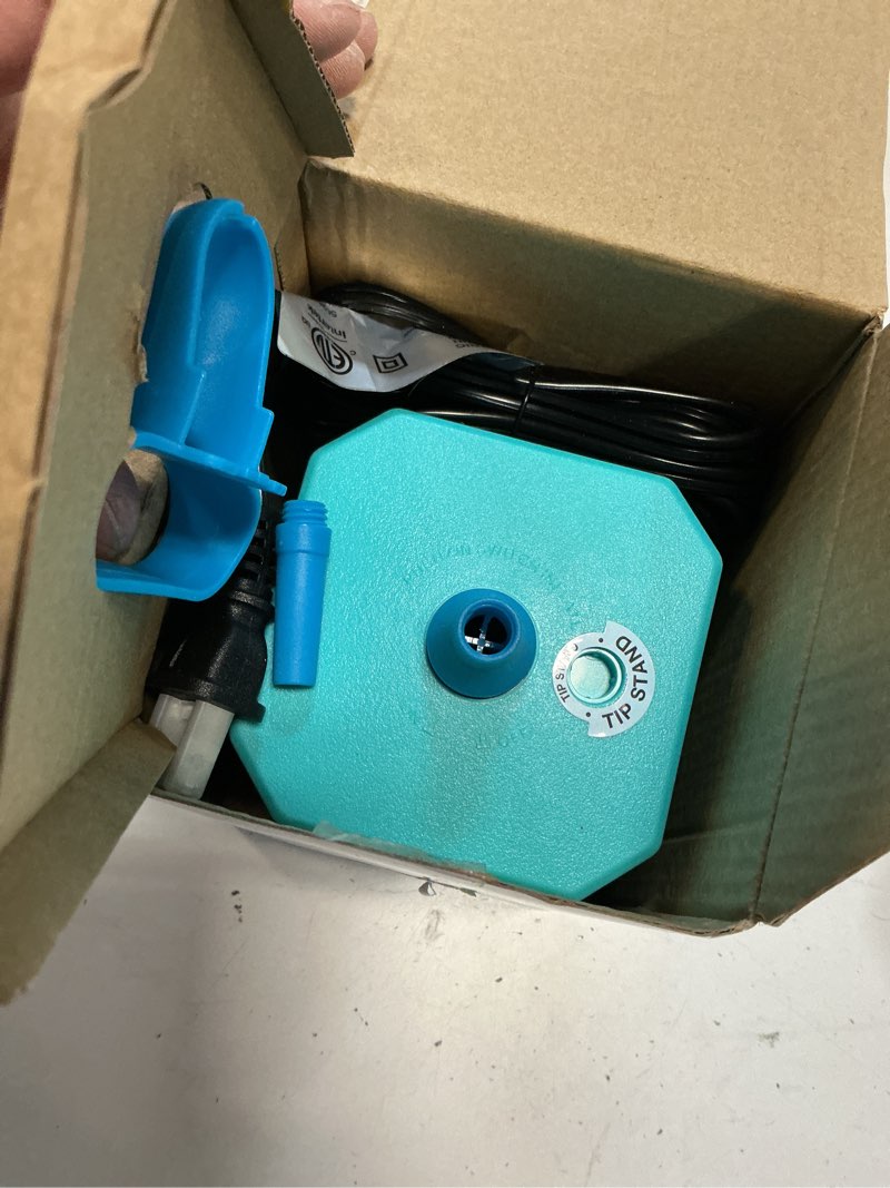 Condition photo showing Good Condition for 7" blue electric balloon inflator, with extendable tip and balloon knotter, by way to celebrate