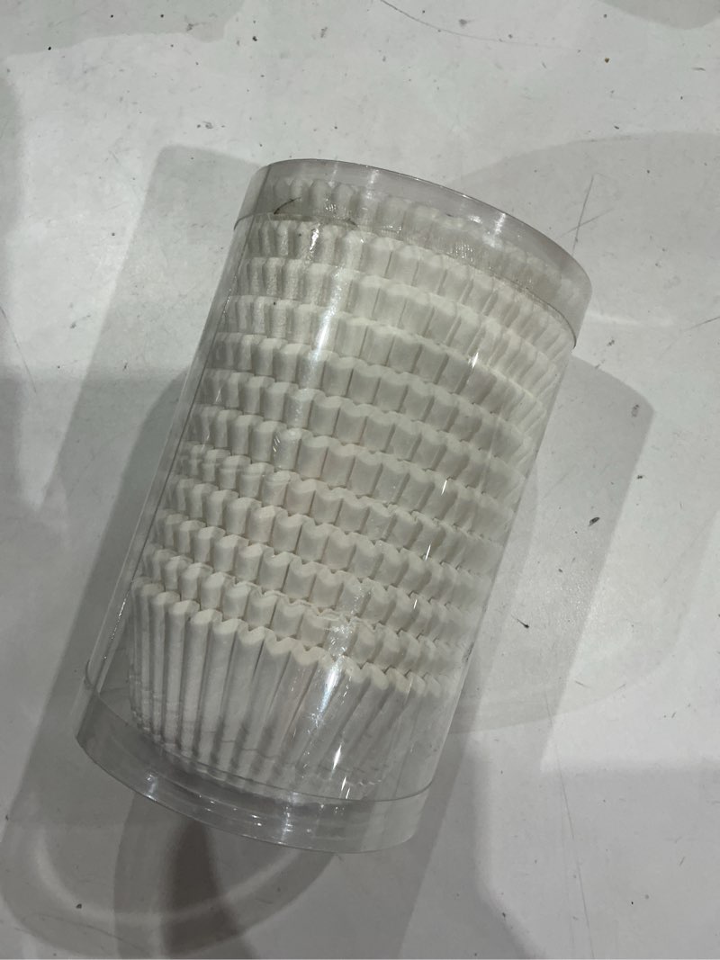 Condition photo showing Good Condition for baking cups cupcake liners, standard sized, 300 count (white) white standard