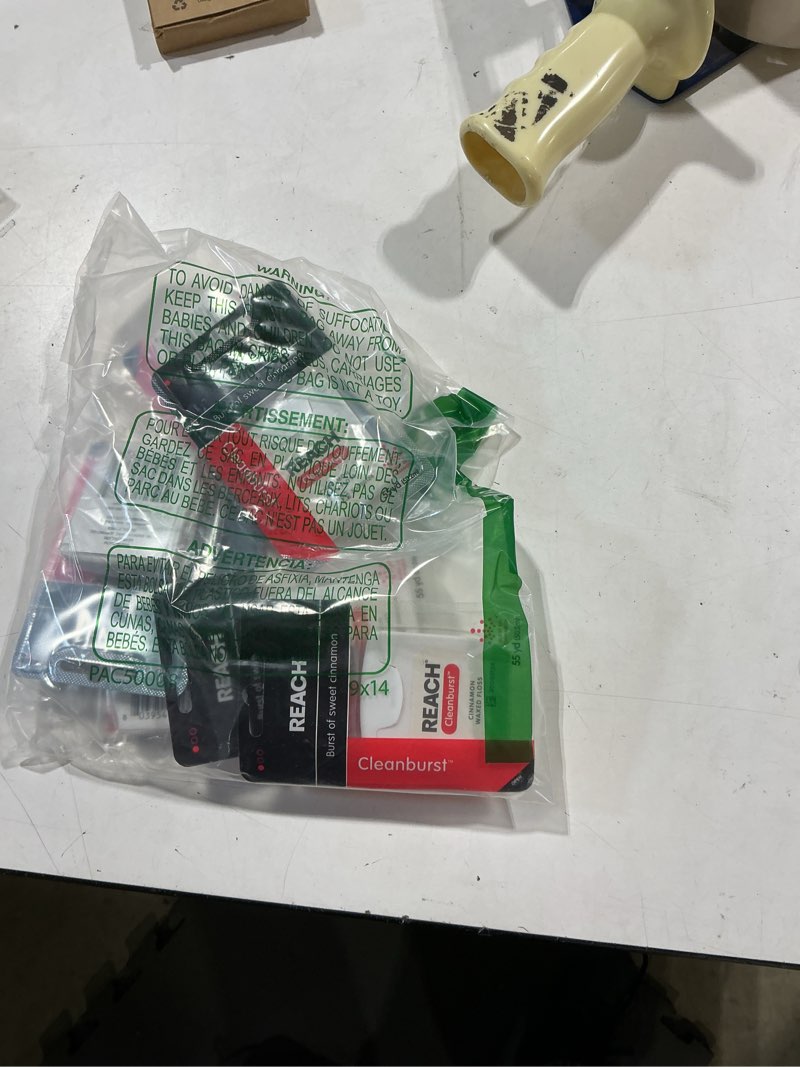 Condition photo showing Good Condition for reach waxed dental floss, unflavored, plaque remover for teeth, shred resistant, floss slides smoothly, easy to use, waxed, deep cleaning teeth, oral care, pfas free, for adults & kids, 6 pack, 55 yd 165 foot (pack of 6)