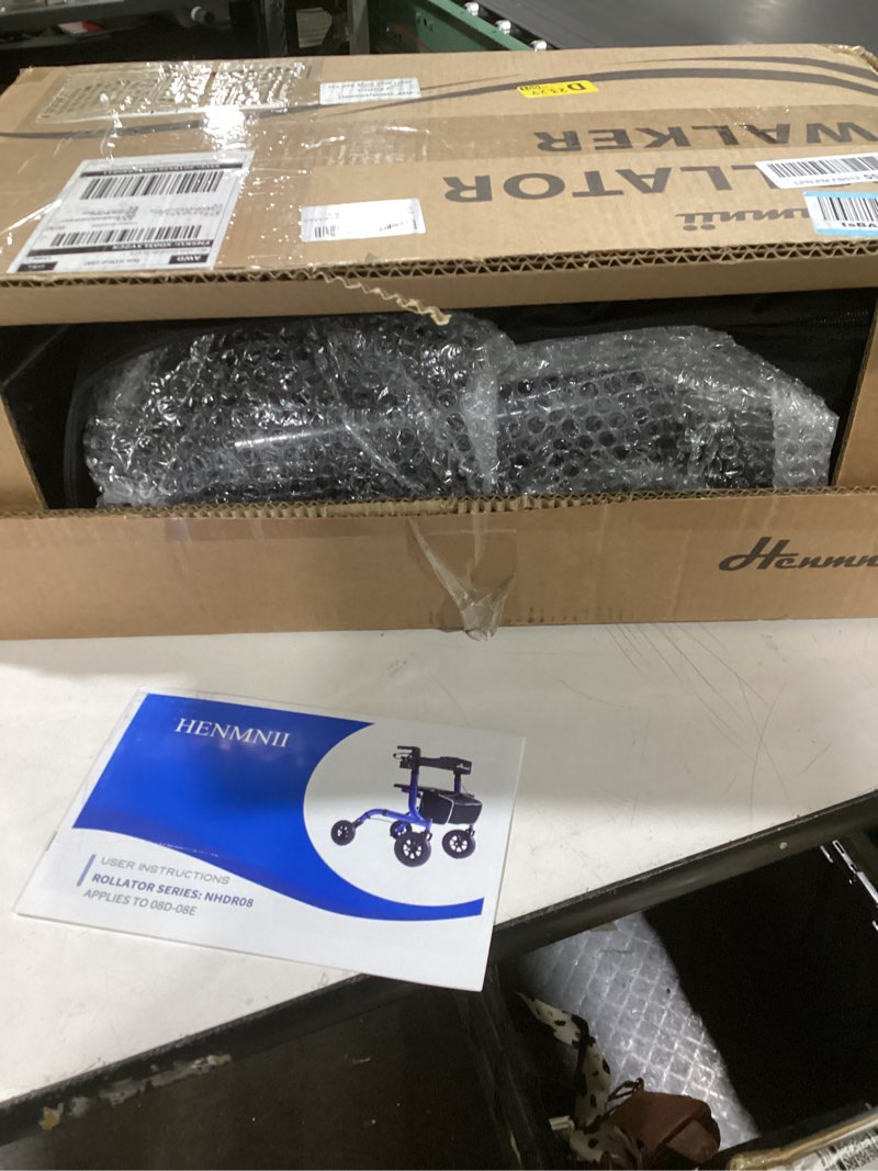 Condition photo showing Good Condition for Rollator Walker for Seniors, Lightweight Foldable All Terrain Rolling Walker with seat, Aluminum Walkers with 8 inch Rubber Wheels, Handles and Backrest for Seniors and Adult Black