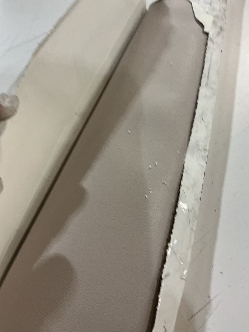 Condition photo showing As Is for ysagi non-slip leather desk pad xl size, waterproof laptop computer desk keyboard mat, table protector blotter mat, large mouse pad for office/work/home/decor(apricot gray, 47.2" x 23.6")-no band apricot gray 47.2" x 23.6"