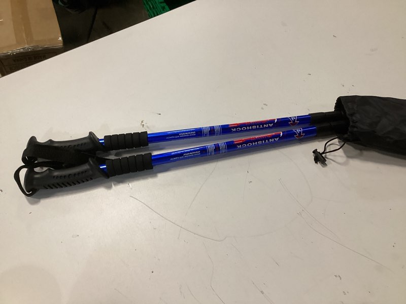 Condition photo showing Good Condition for Aihoye Hiking Trekking Poles, 2 Pack Collapsible, Lightweight, Anti Shock, Walking Sticks, Adjustable Hiking Pole for Men and Women purple