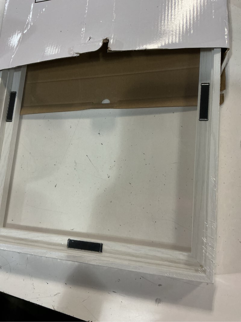 Condition photo showing New/Like New for abtgt 12x16 canvas floating frame with 0.9" deep, white floater frame for canvas paintings with adhesive, vertical or horizontal wall art frame for prints oil painting diamond decor, 1 pack. white 12x16