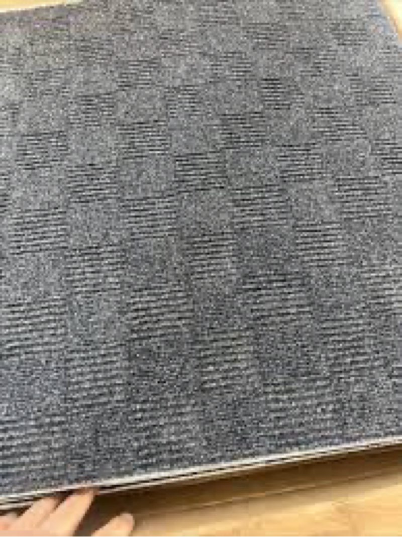 24"X 24" Carpet Tile Peel and Place - Crochet (Ocean Blue) (60Sq.Ft.) 15 Tiles